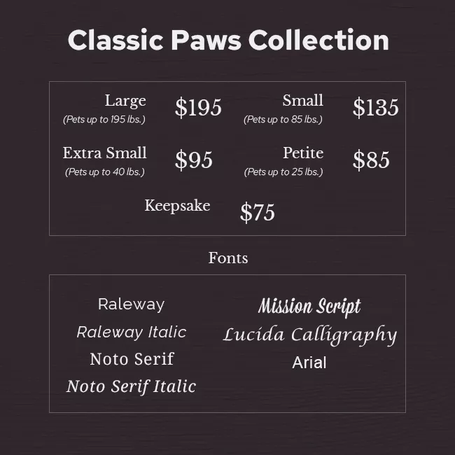 Classic Paws Collection