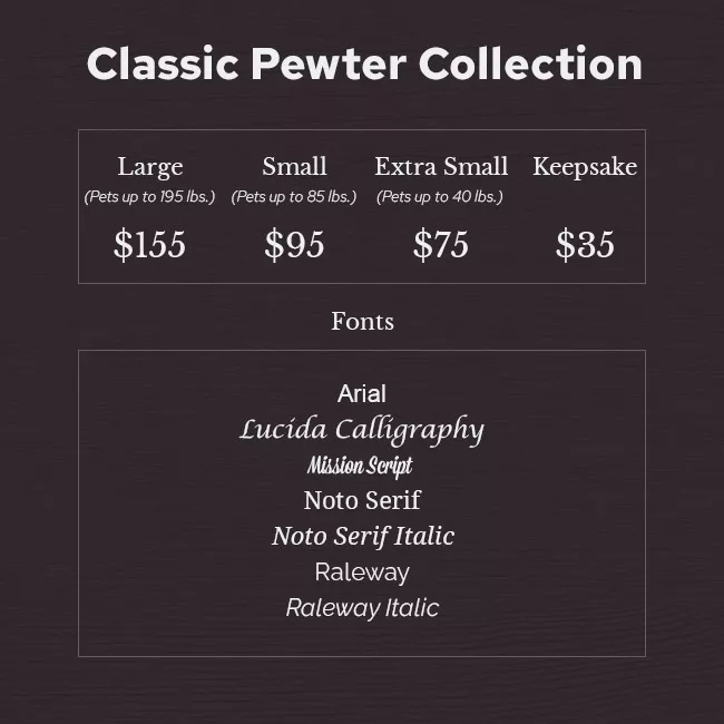 Classic - Pewter Collection