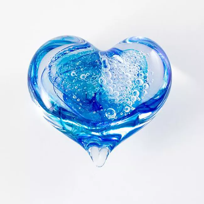 Soulburst Glass Heart - Blues