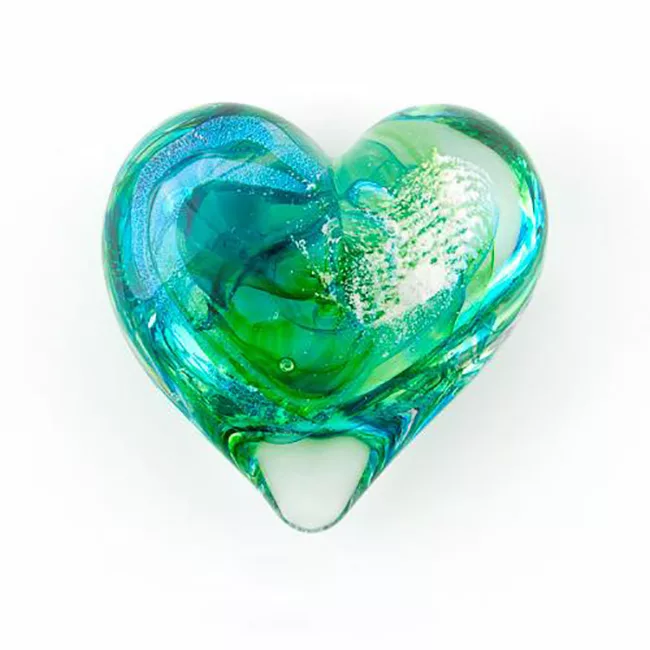Soulburst Glass Heart - Caribbean