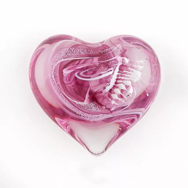 Soulburst Glass Heart - Pinks