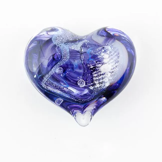 Soulburst Glass Heart - Purples