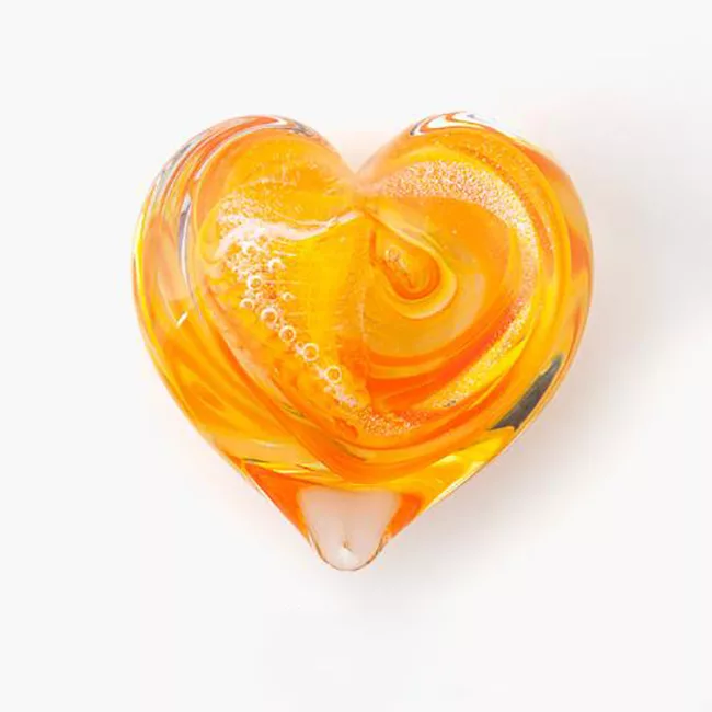 Soulburst Glass Heart - Yellows